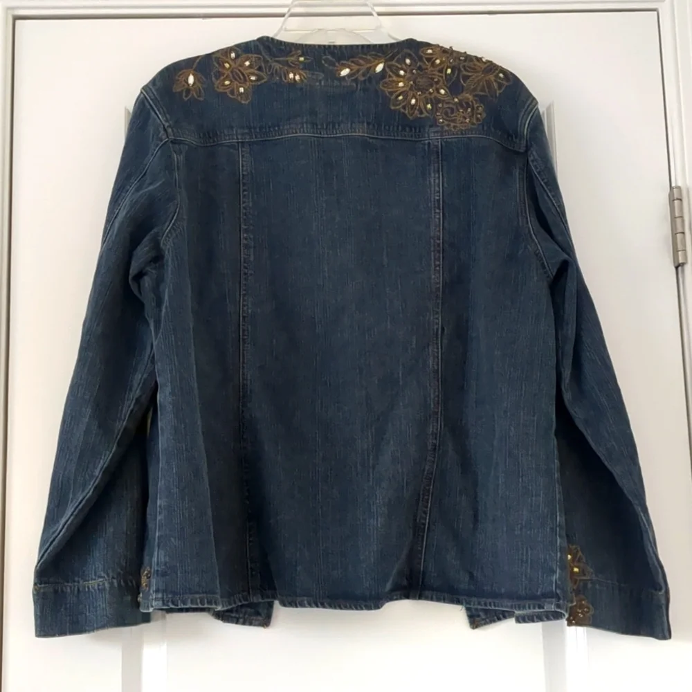 Chico's - Beaded Denim Jacket - Picture 2 of 6